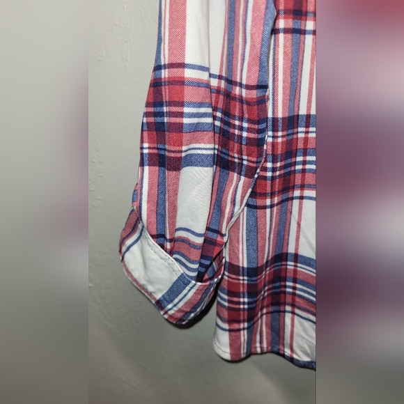 Womens warehouse one plaid ultra soft button up shirt - collared - Picture 3 of 6